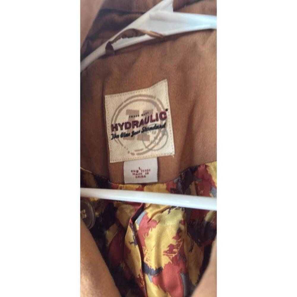 Women’s Hydraulic camel brown pea coat size L - Picture 3 of 4